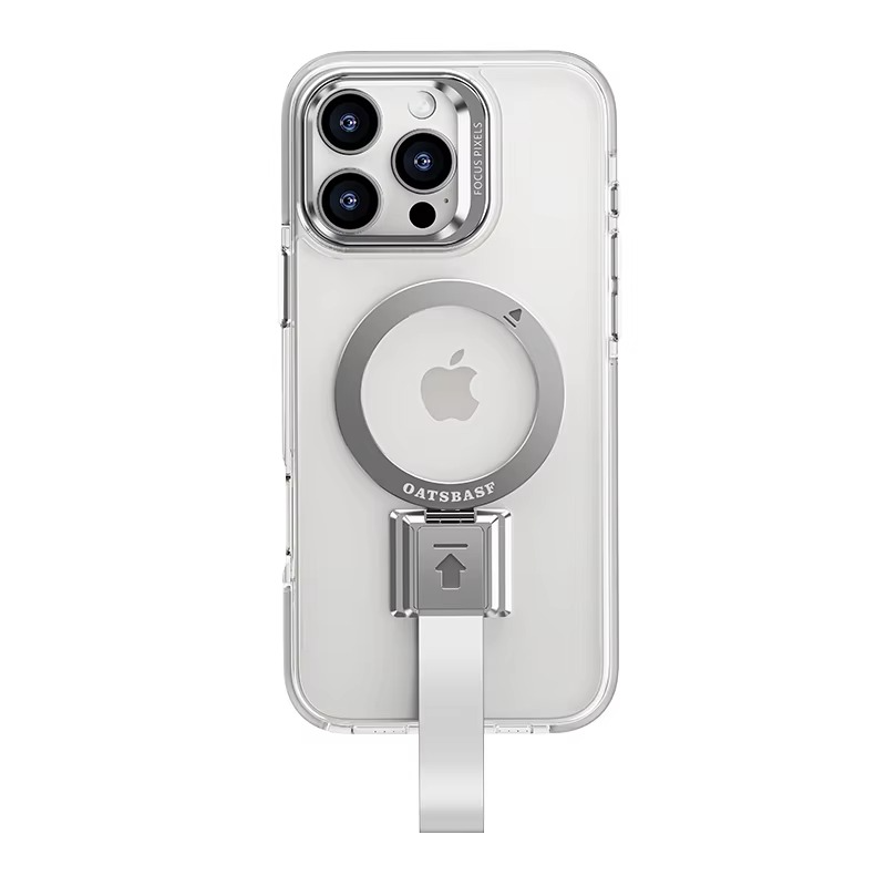 Premium Magnetic iPhone Case — MagSafe Compatible Clear Protection with Detachable Silicone Lanyard & Ring Grip, Non-Slip Full Coverage Design