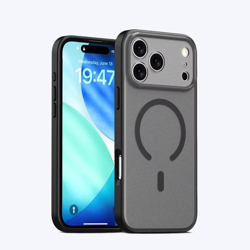 Premium Magnetic iPhone Case — Matte Translucent Skin-Feel Cover with MagSafe Wireless Charging, Shockproof Anti-Fingerprint PC+TPU Design