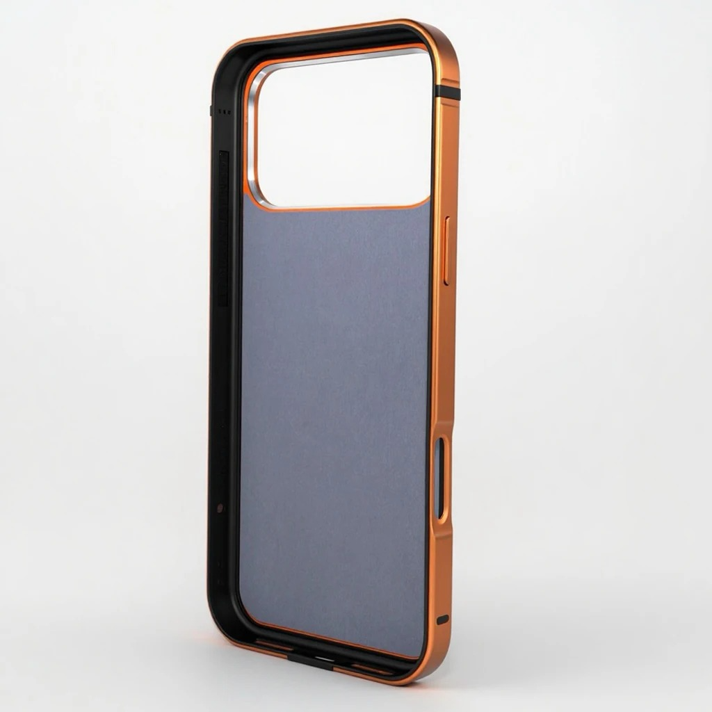 Premium Magnetic iPhone Case — Original Color Backplate with Aluminum Alloy Frame, Hard Anti-Drop Protection, Slim Durable Cover