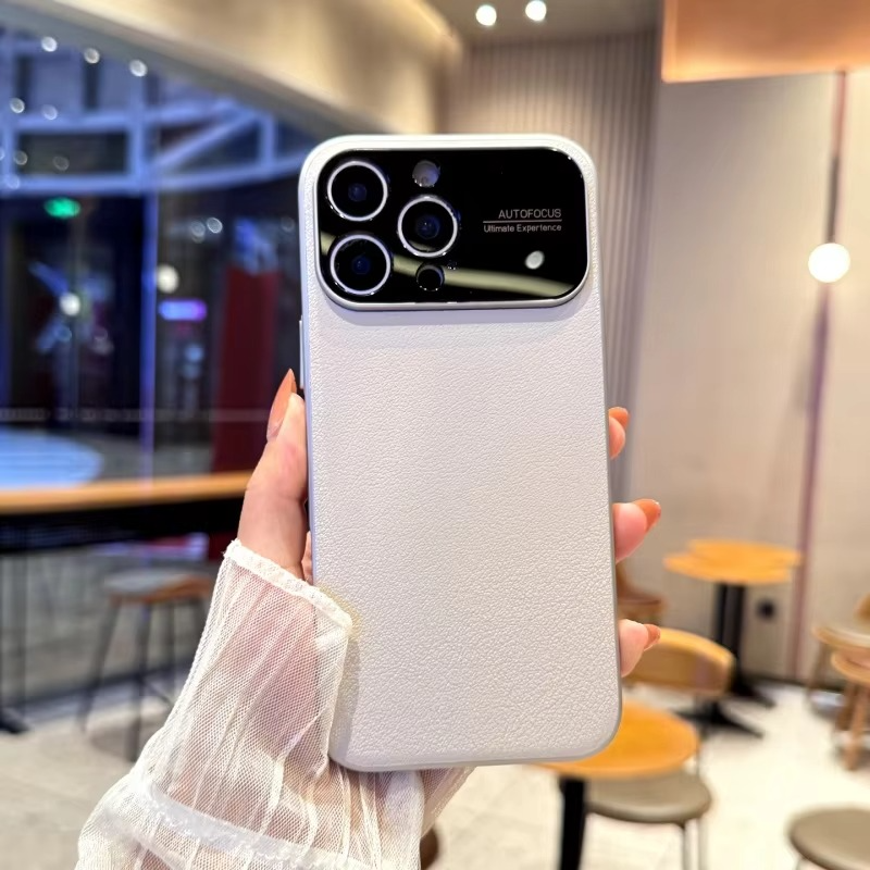Premium Magnetic iPhone Case — Plain Leather Design with Built-In Strong Magnets, Heat Dissipation Holes, Anti-Fingerprint & Scratch-Resistant Protective Cover