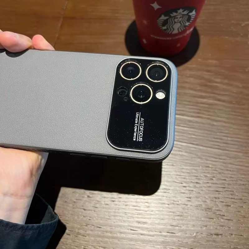 Premium Magnetic iPhone Case — Plain Leather Design with Built-In Strong Magnets, Heat Dissipation Holes, Anti-Fingerprint & Scratch-Resistant Protective Cover