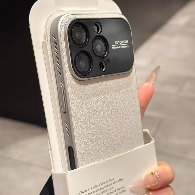 Premium Magnetic iPhone Case — Plain Leather Design with Built-In Strong Magnets, Heat Dissipation Holes, Anti-Fingerprint & Scratch-Resistant Protective Cover