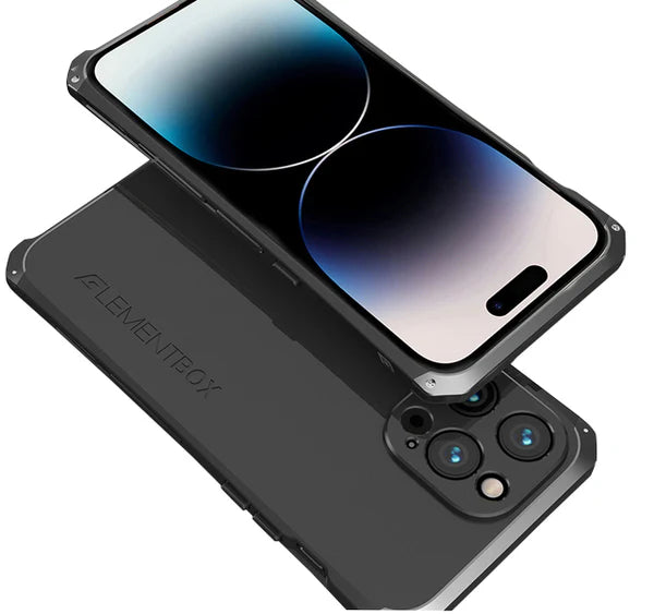 Premium iPhone Aluminum Metal Case — Anti-Collision Frame with Silicone Back Cover, Shockproof Slim Design, Water-Resistant Anti-Fingerprint Protection