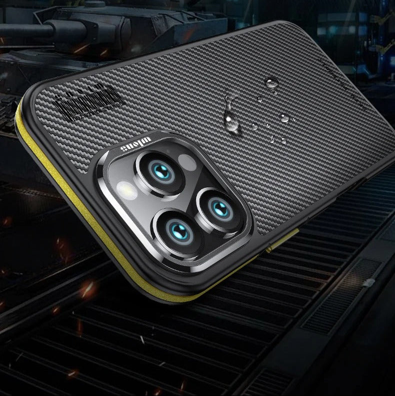 Premium iPhone Case 600D Kevlar Aramid Fiber — MagSafe Magnetic Wireless Charging Compatible Cover, Ultra-Slim Shockproof Anti-Fingerprint Scratch-Resistant Design