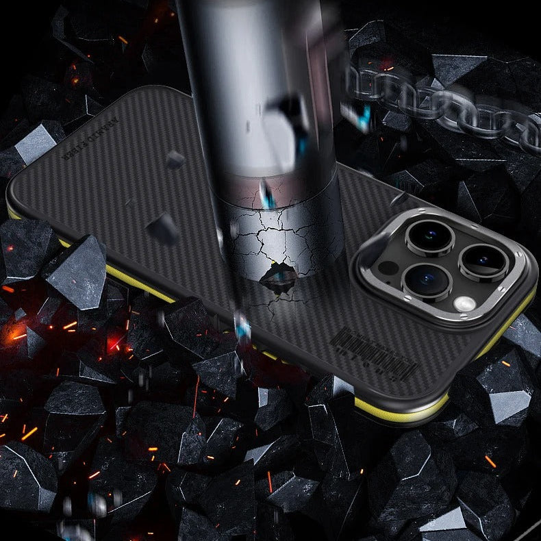 Premium iPhone Case 600D Kevlar Aramid Fiber — MagSafe Magnetic Wireless Charging Compatible Cover, Ultra-Slim Shockproof Anti-Fingerprint Scratch-Resistant Design