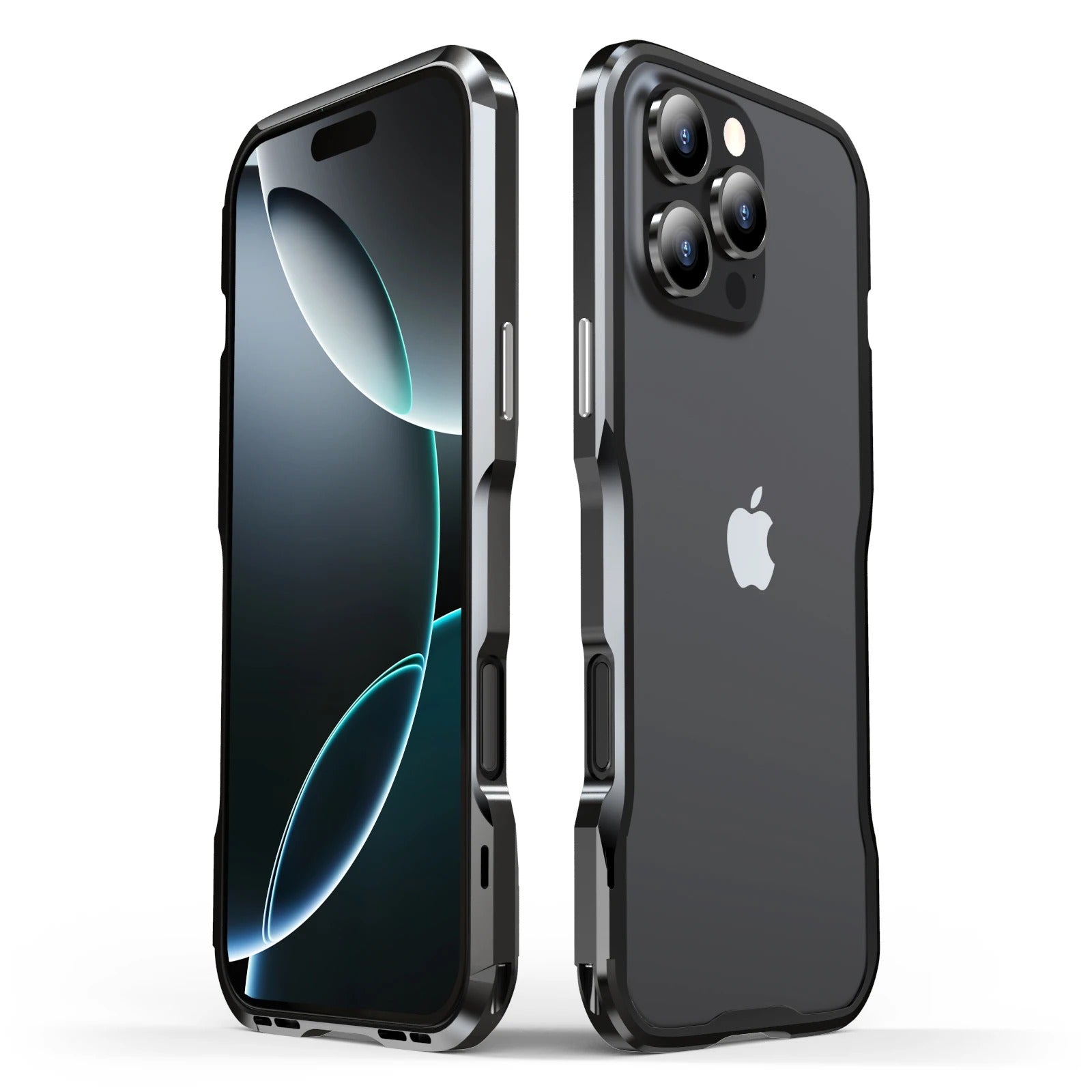 Premium iPhone Case Aluminum Bumper Frame — Metal Lens Protection, Shockproof Durable Phone Shell, Slim Non-Slip Scratch-Resistant Design