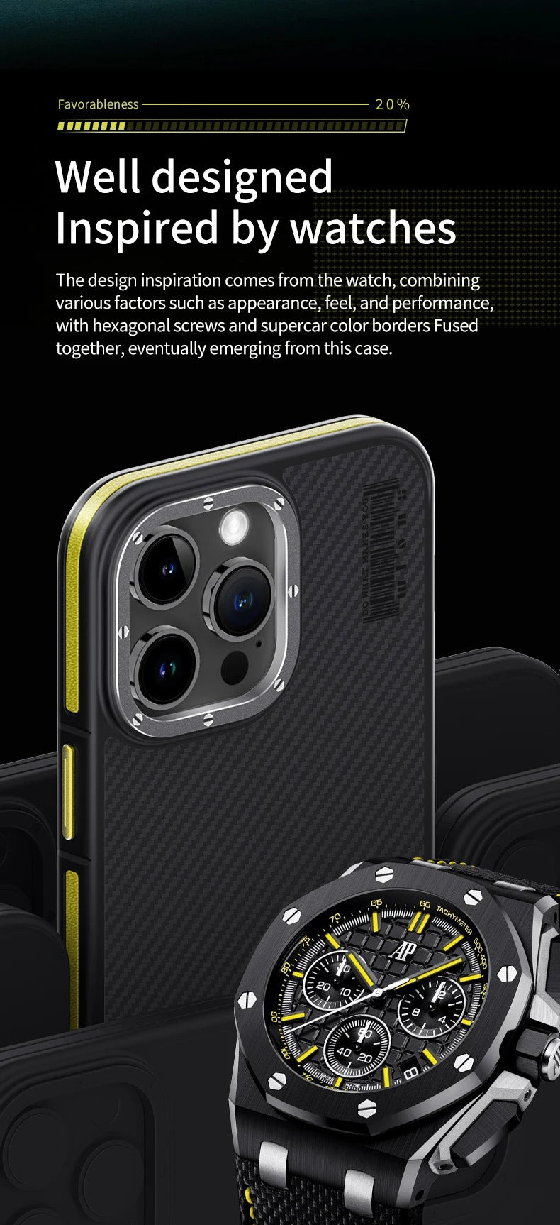 Premium iPhone Case Kevlar Carbon Fiber Cover — Magnetic Wireless Charging Compatible, Shockproof Heavy Duty Protection, Matte Anti-Fingerprint Design