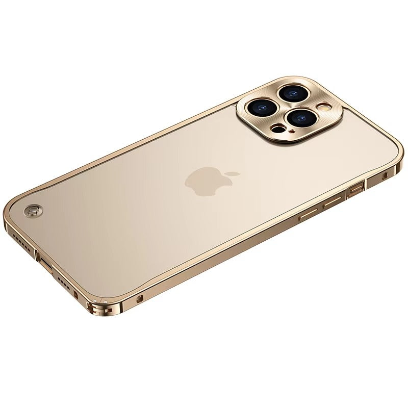 Premium iPhone Case Magnetic Aluminum Alloy Frame — Frosted PC Back Cover, Slim Protective Design, Lightweight Scratch-Resistant Metal Phone Shell