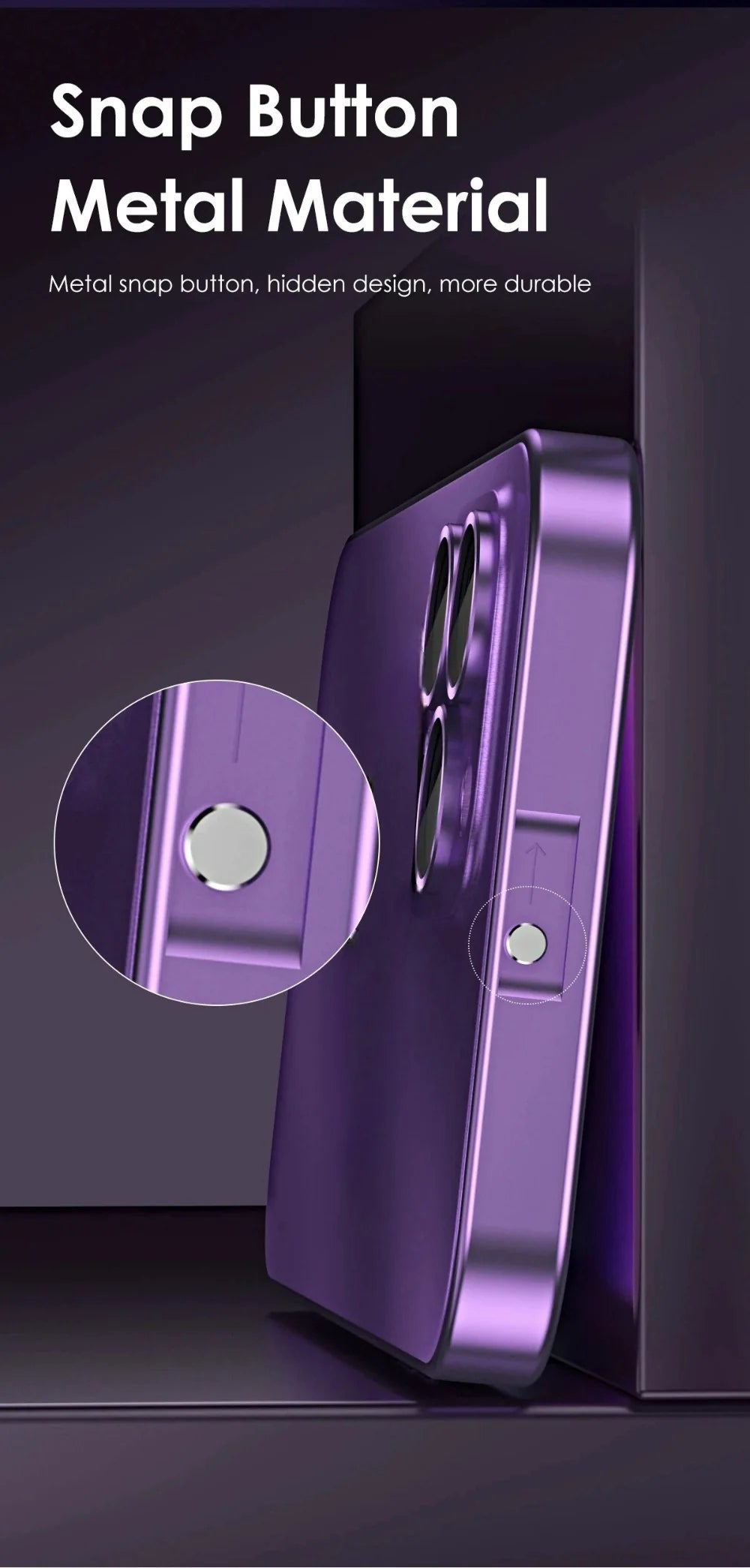 Premium iPhone Case Magnetic Aluminum Alloy Frame — Frosted PC Back Cover, Slim Shockproof Protective Shell, Lightweight Scratch-Resistant Metal Design