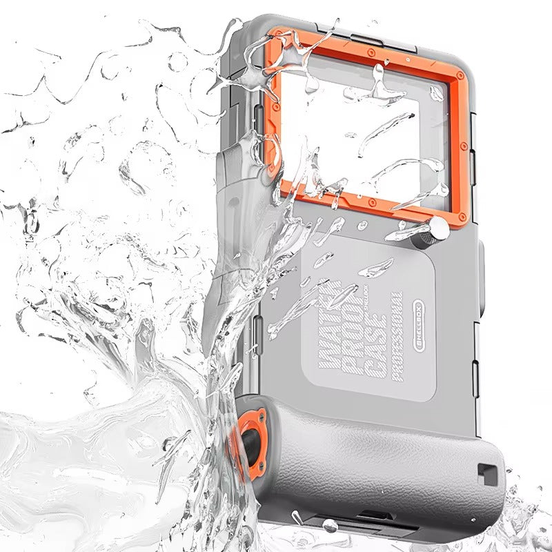 Rugged Waterproof Phone Case with Holster — 15m Diving & 50ft Swimming Protection, Premium Full Housing with Lanyard for iPhone & Samsung 6.8" Devices