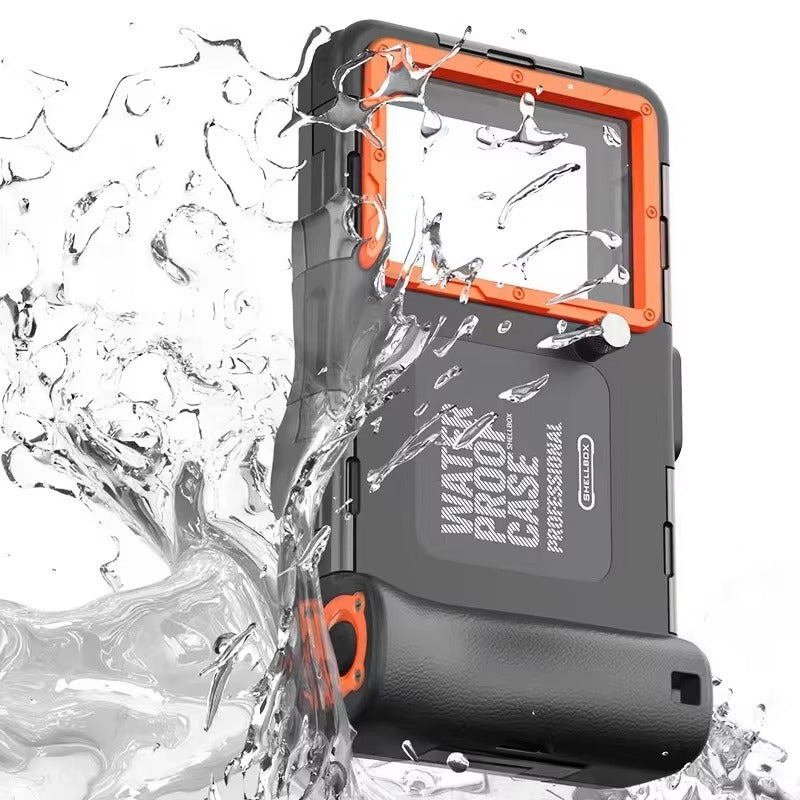 Rugged Waterproof Phone Case with Holster — 15m Diving & 50ft Swimming Protection, Premium Full Housing with Lanyard for iPhone & Samsung 6.8" Devices