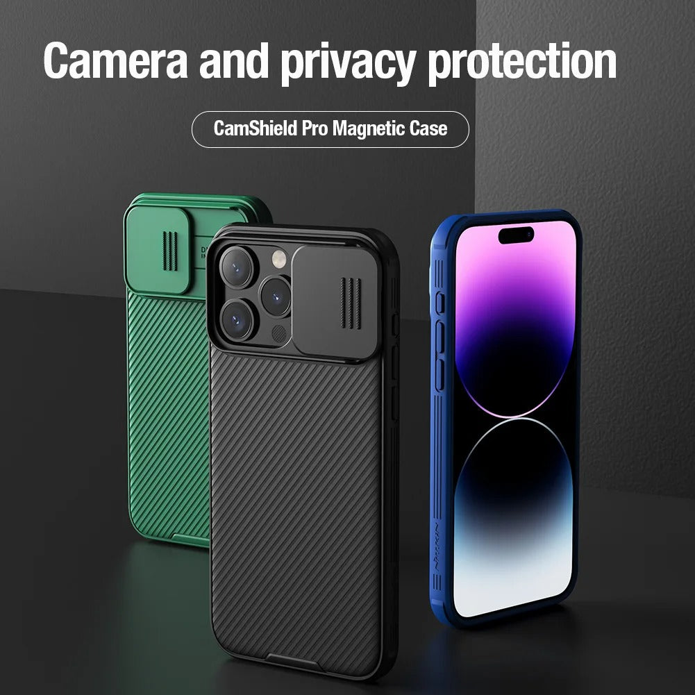 Rugged iPhone CamShield Pro Magnetic Case — Sliding Camera Protection, Tough TPU+PC Shell, Durable Shockproof Cover