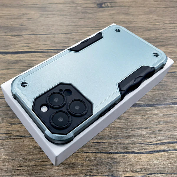 Rugged iPhone Shockproof Armor Case — Hybrid Dual Layer Protective Cover, Heavy Duty Full Body Design, Anti-Fingerprint Scratch-Resistant Finish
