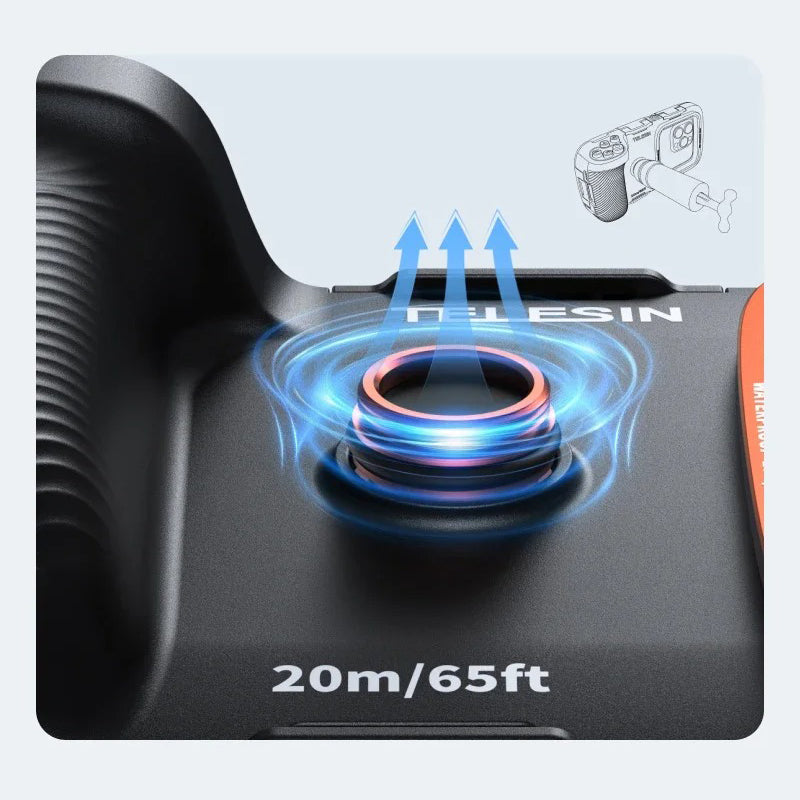 Rugged iPhone Waterproof Case for Diving — TELESIN 20m/65ft Underwater Housing with Bluetooth Photo & Video Control, Full Coverage IP68 Surfing & Snorkeling Protection