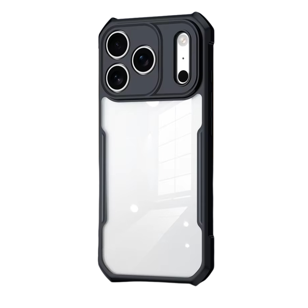 Shockproof Magnetic Clear iPhone Case — Acrylic + TPU Hybrid Back Cover with Anti-Fingerprint Grip and Camera Protection