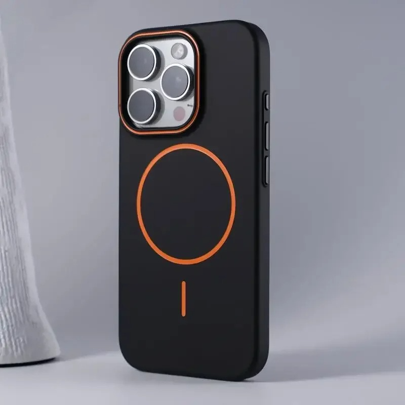 Ultra-Thin iPhone MagSafe Case — Matte Hard PC Cover with Hit Color Lens Design, Magnetic Wireless Charging Compatible, Slim Shockproof Protective Finish