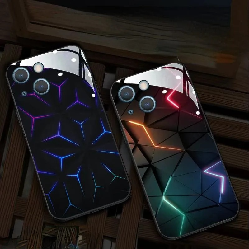 Luxury iPhone LED Luminous Case — Smart Voice-Activated Light Up Back Cover, Stylish Shockproof Design, Durable Protective Finish
