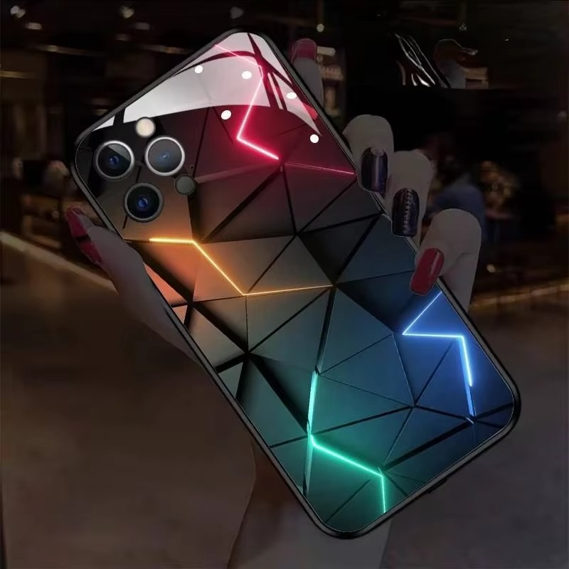 Luxury iPhone LED Luminous Case — Smart Voice-Activated Light Up Back Cover, Stylish Shockproof Design, Durable Protective Finish